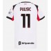 Tanie Strój piłkarski AC Milan Christian Pulisic #11 Koszulka Wyjazdowej dla damskie 2025-26 Krótkie Rękawy